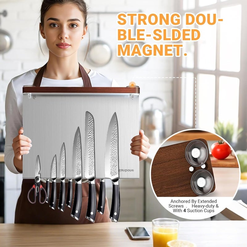 Nanbone Home Kitchen Magnetic Knife Holder Without Knive Display Stand Magnetic Knife Block Rack Magnetic Stand - Image 5
